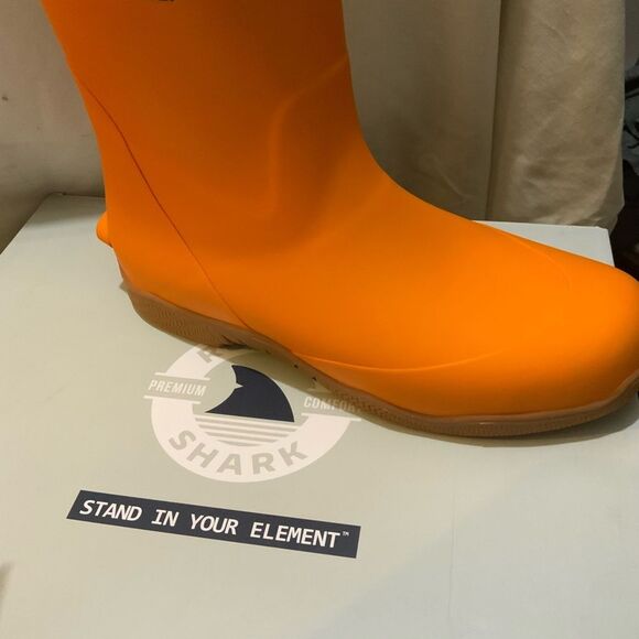 Rugged Shark Mens Great White Orange Boot Orange  Men’s Size - Picture 4 of 5